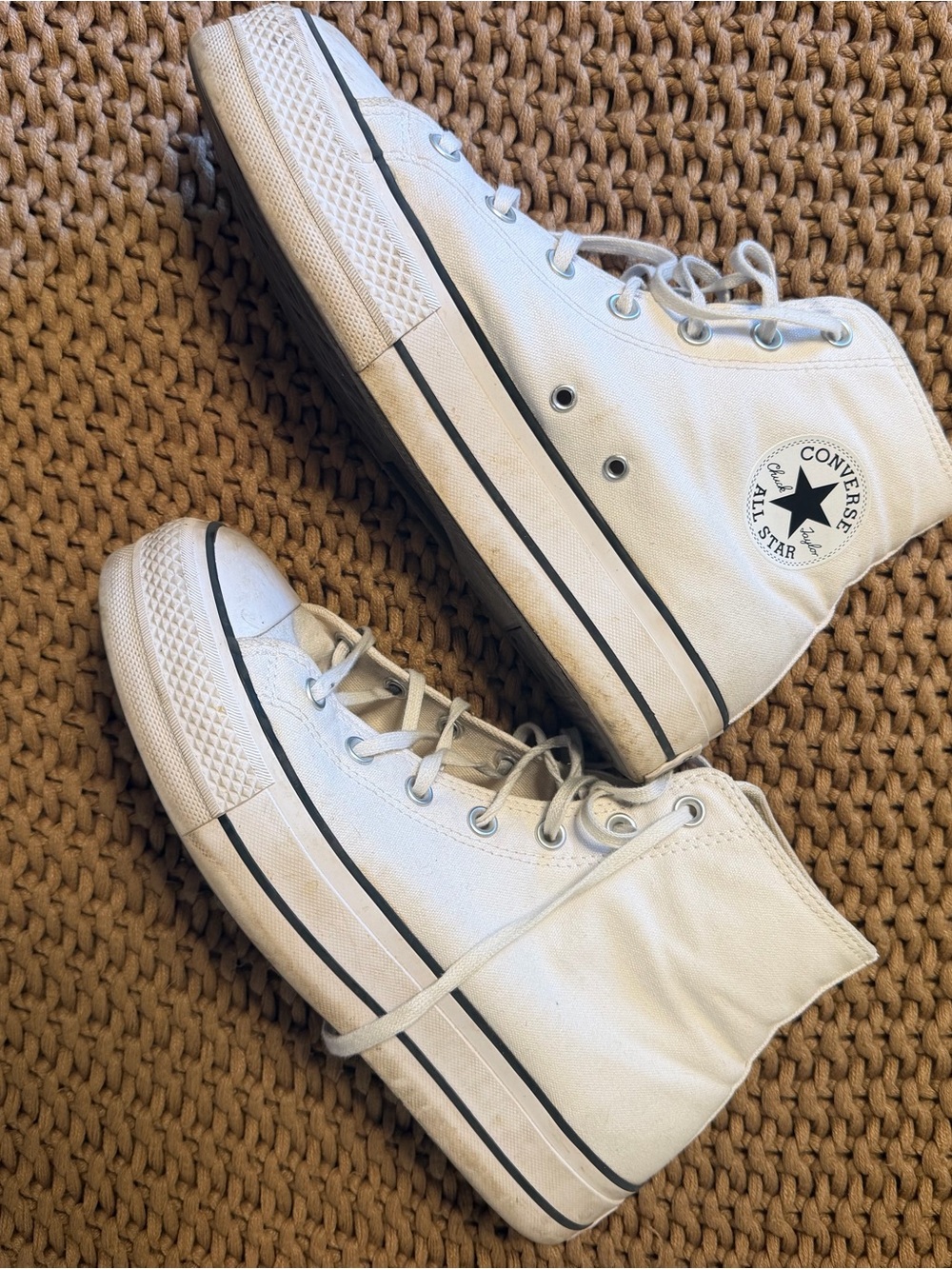 Converse White High Top Chuck Taylor Sneakers